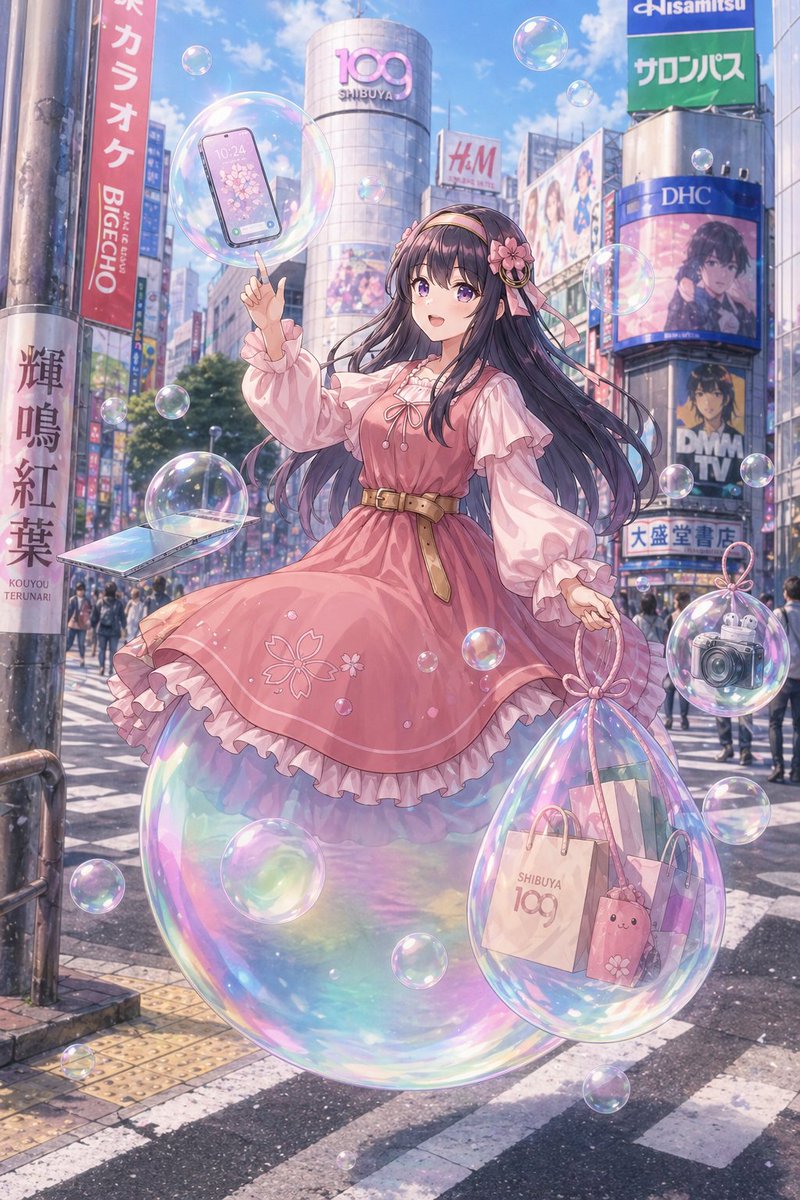 梦幻涩谷泡泡少女