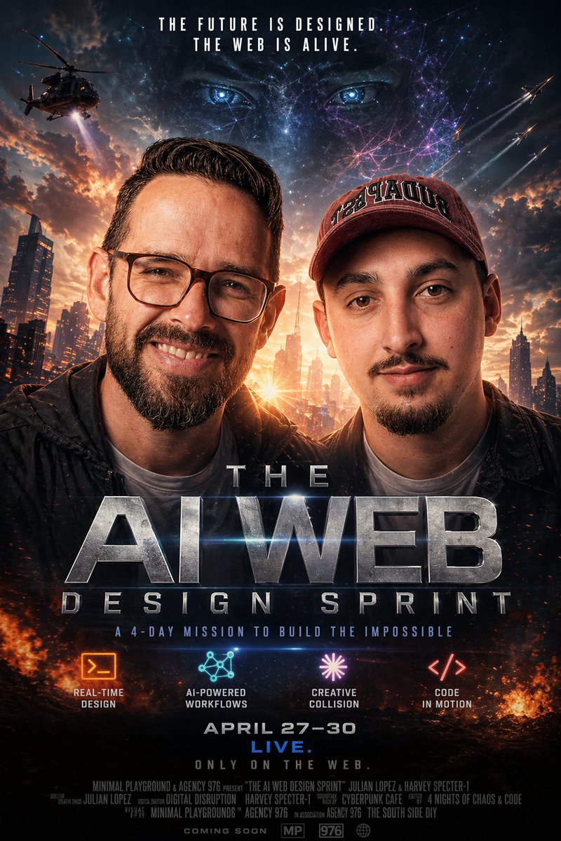 电影级 AI Web Sprint 海报