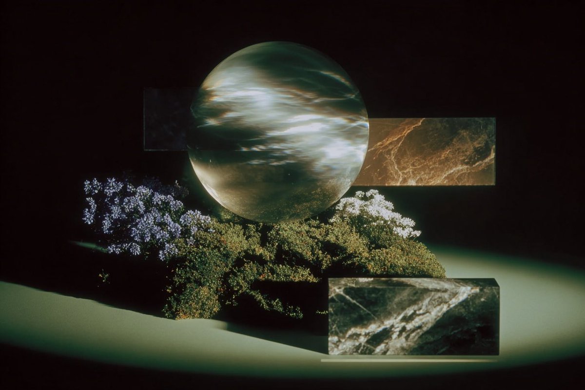 超现实行星雕塑静物