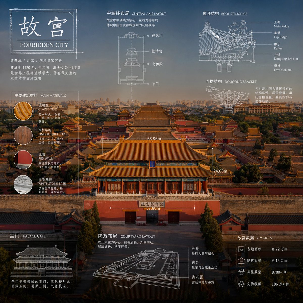 技术蓝图信息图风格