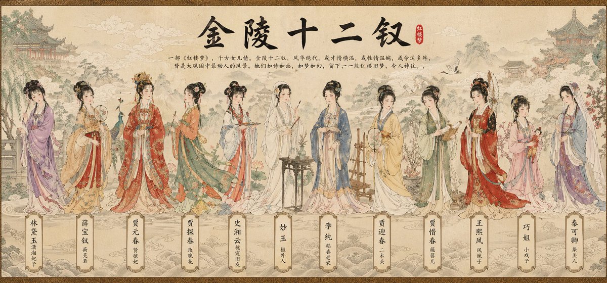 中国传统长卷插画