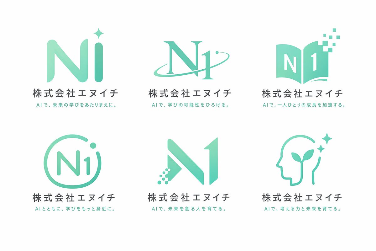 6 格企业 Logo 设计概念表
