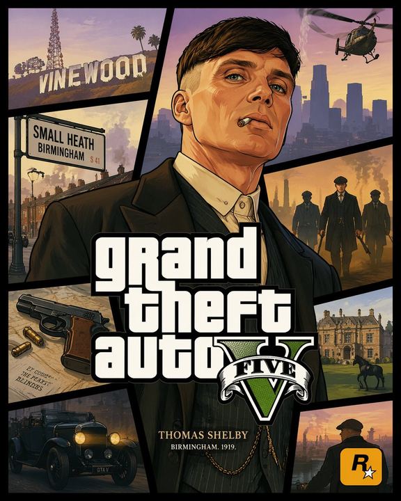 GTA V 风格跨界封面艺术
