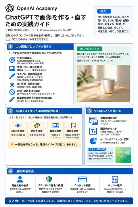 ChatGPT 图像生成指南信息图