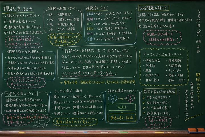 日语课堂黑板笔记