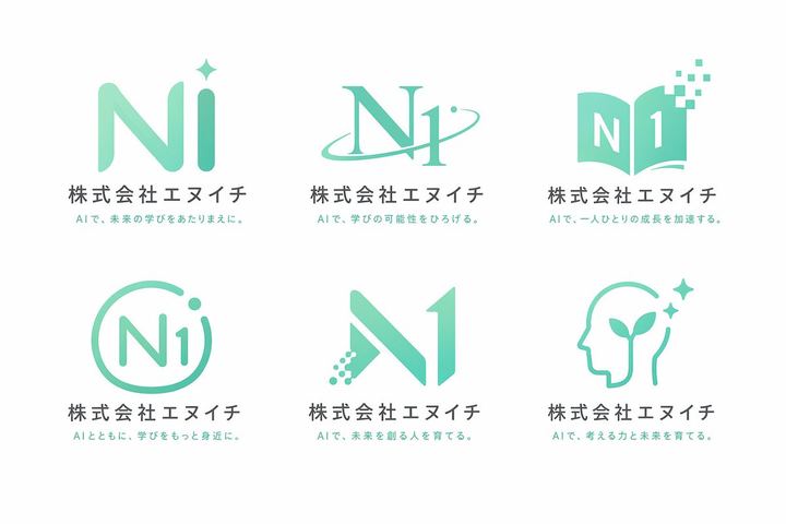6 格企业 Logo 设计概念表