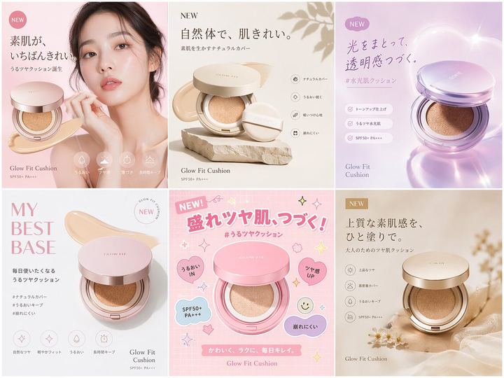 Cosmetic Ad Banner Grid