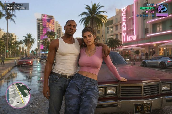 GTA 6 CJ 与 Lucia 联动