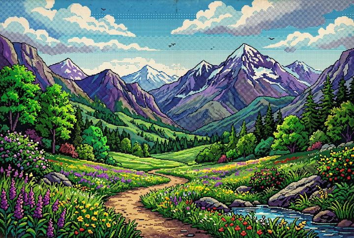 复古像素山谷