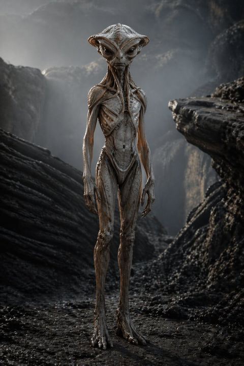 深谷中的写实外星人