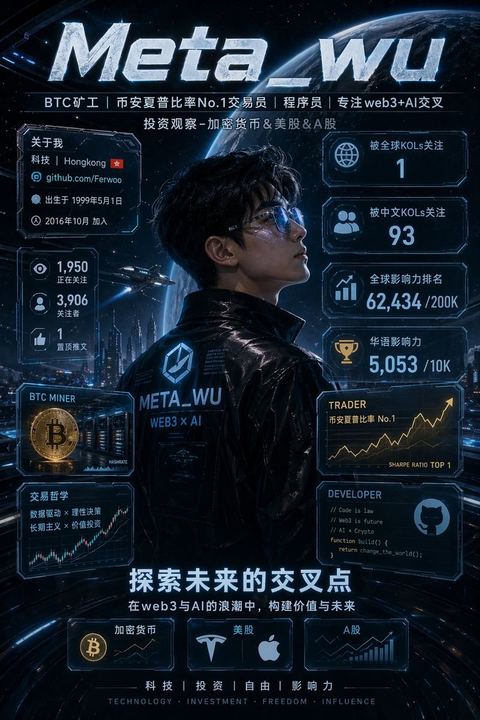 赛博朋克 Web3 AI 个人资料海报