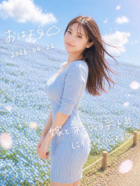 梦幻粉蝶花约会人像