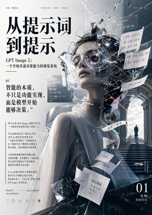未来主义 AI 编辑海报