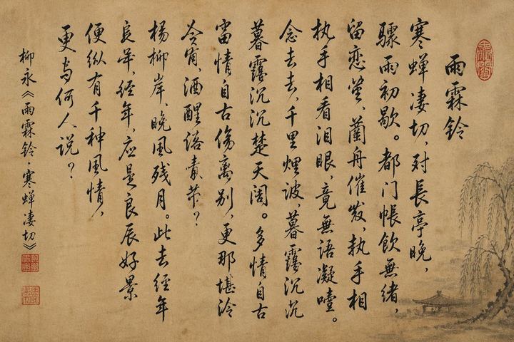 中国书法诗词卷轴