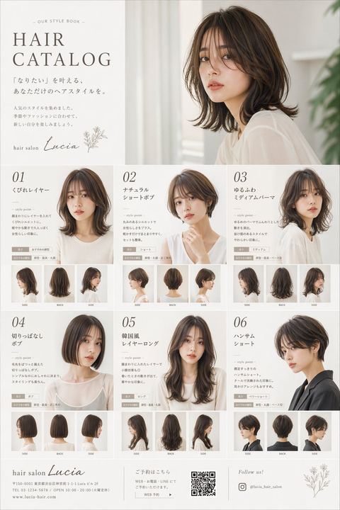 日式美发沙龙目录海报
