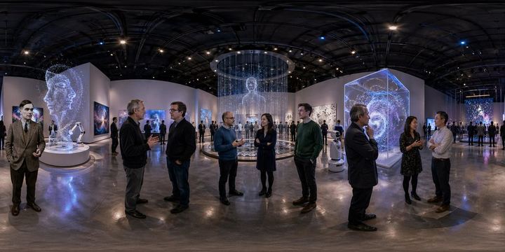 360 度 AI 艺术画廊全景图