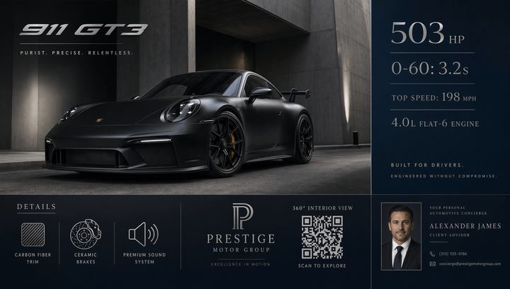豪华 GT3 经销商海报