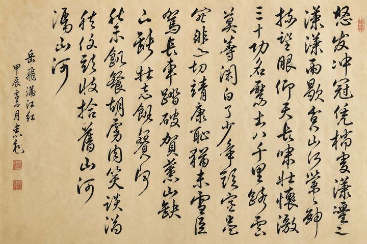 中国草书书法卷轴