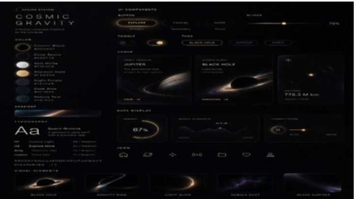 Cosmic Gravity 玻璃拟态 UI 系统