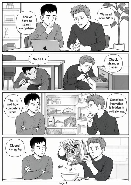 有趣的 GPU 搜索漫画页面