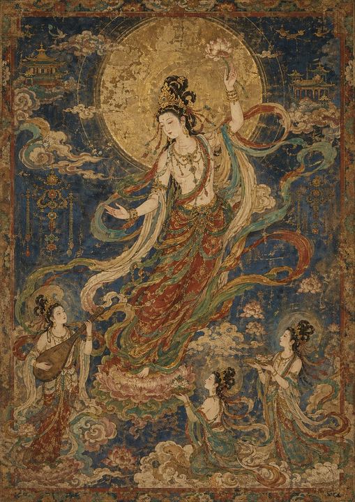古代天女壁画