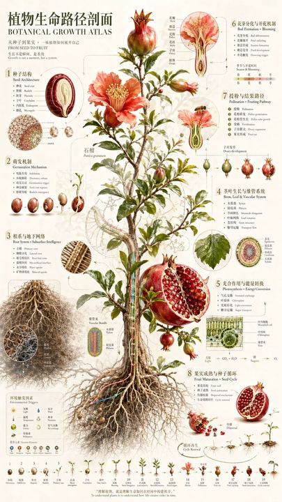 植物生长图谱海报
