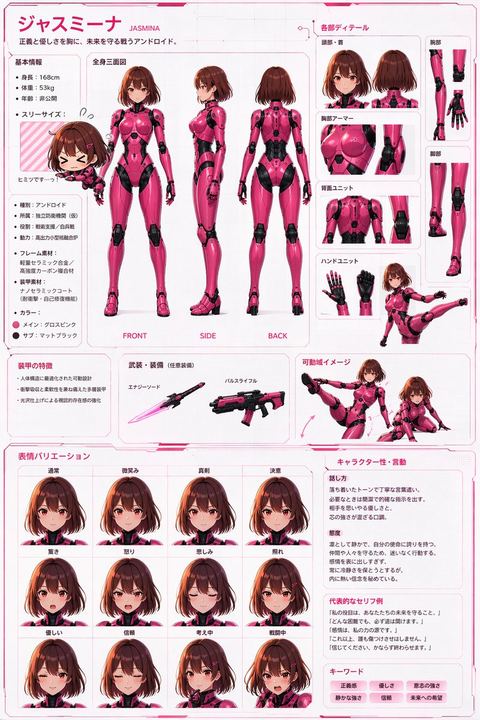 机器人女孩参考图