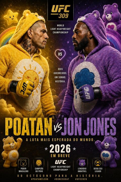 Jon Jones 对决 Poatan（爱心熊风格）