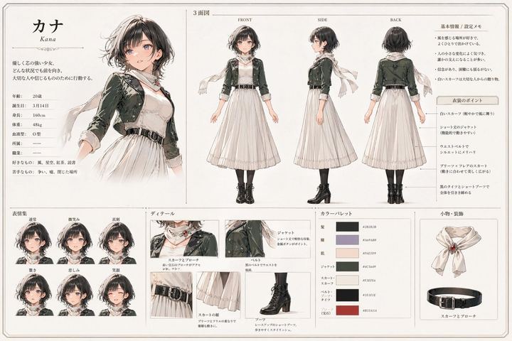 Kana 动漫角色设定集