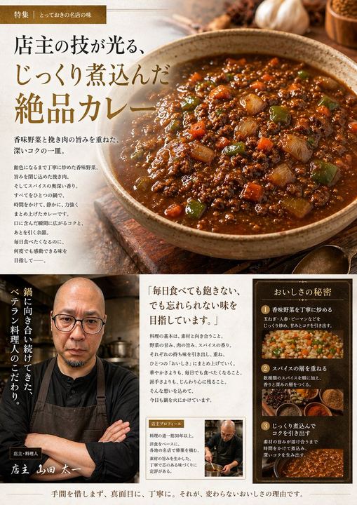 日式精品咖喱广告排版