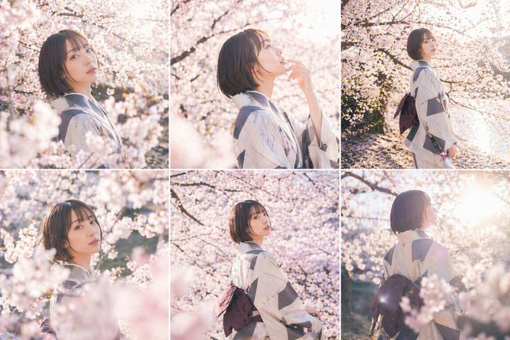樱花和服人像拼图