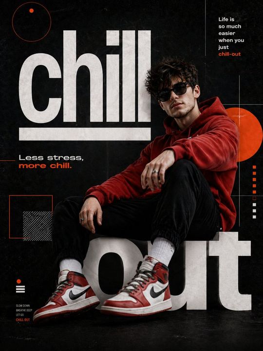 Chill-out 电影感海报