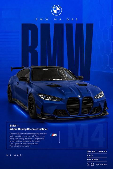 BMW 性能社交媒体海报