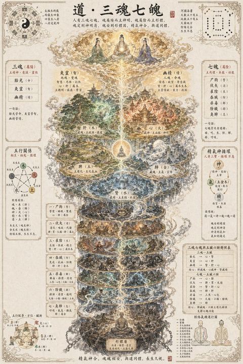 道教三魂七魄海报