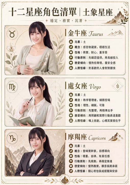 土象星座角色海报