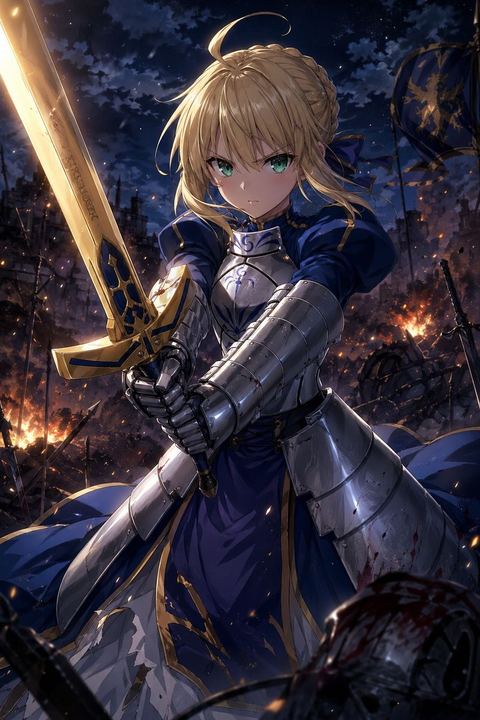燃烧战场上的动漫骑士王
